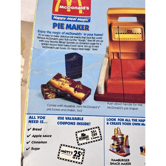 Vintage McDonald's Happy Meal Magic Pie Maker In Box 1993 Almost Complete - Picture 6 of 16